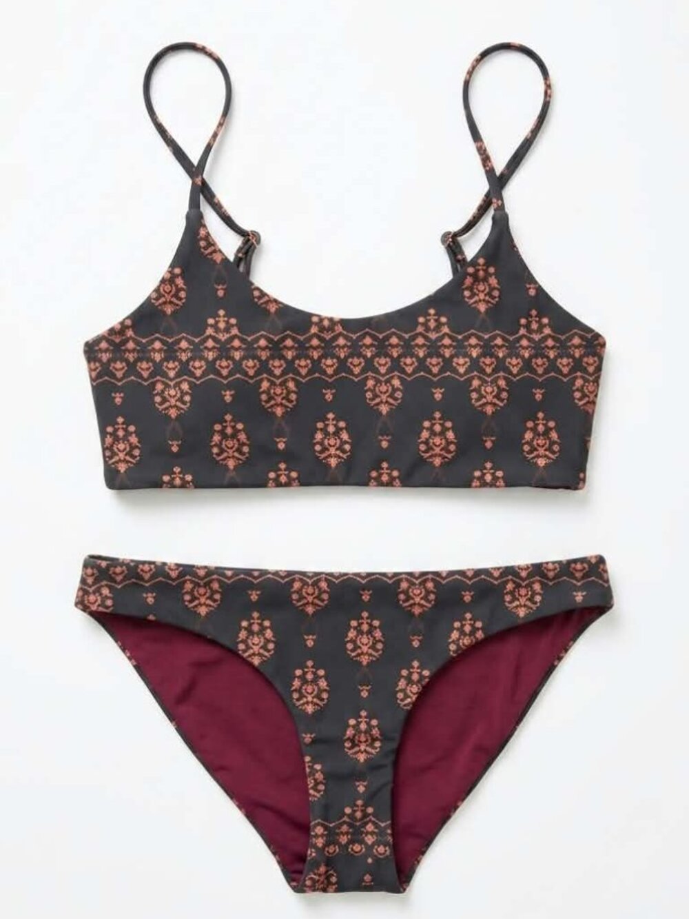NWT Maaji Lattice Bikini Top & Bottom Reversible 2 Piece Set